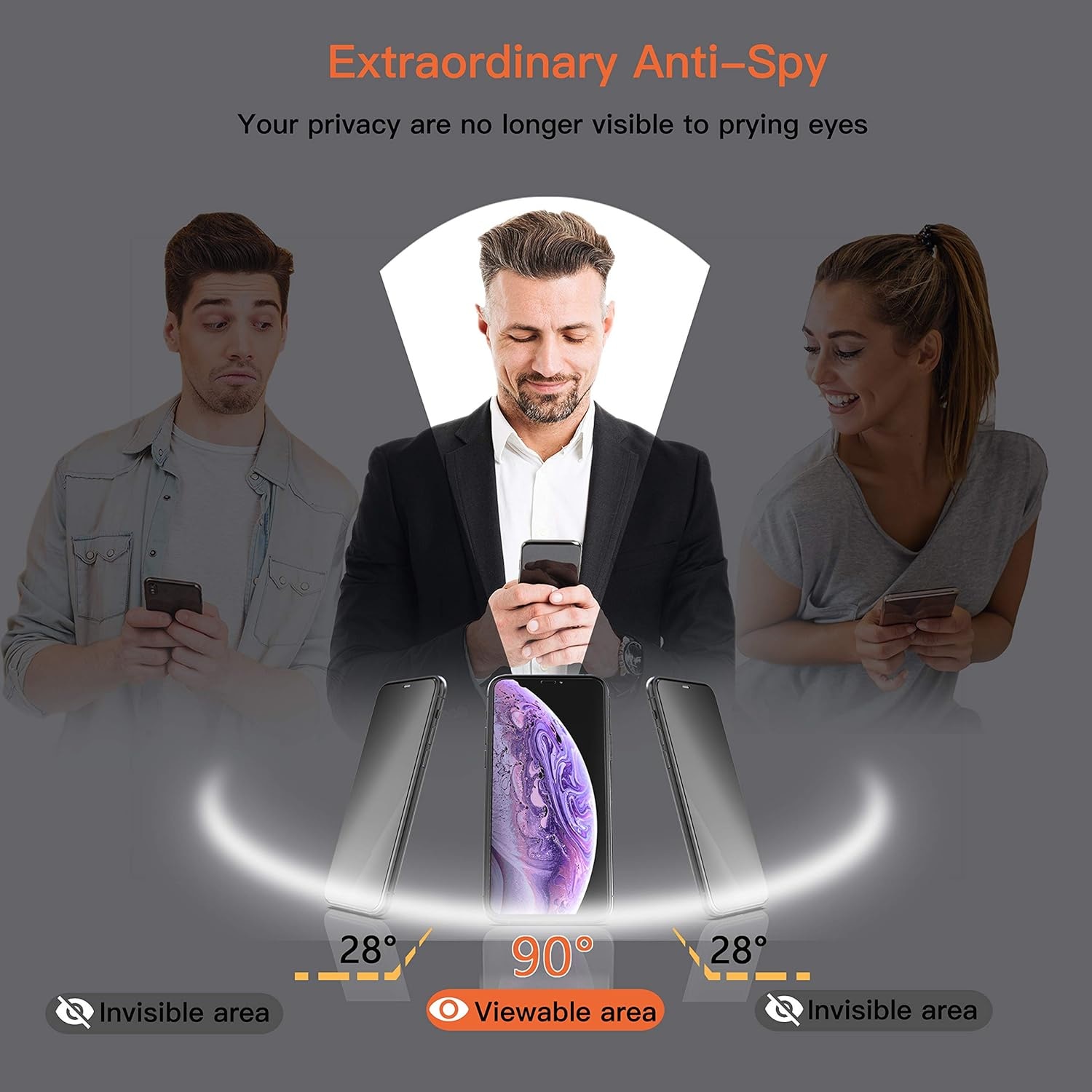 Set 2 Folie Sticla Privacy CRE8VE3 compatibila cu iPhone 15pro, MaxDefense+ Privacy, Full Cover 3D, Full Glue, Sticla Securizata, Duritate Militara, Ultra HD, Protectie Profesionala Ecran 3D, Aluminiu inalt, Anti Zgarieturi, Anti Socuri
