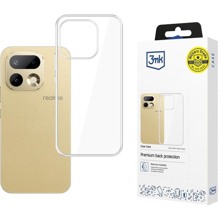 Калъф, 3mk Clear Case за Realme 16 Pro 5G, Прозрачен