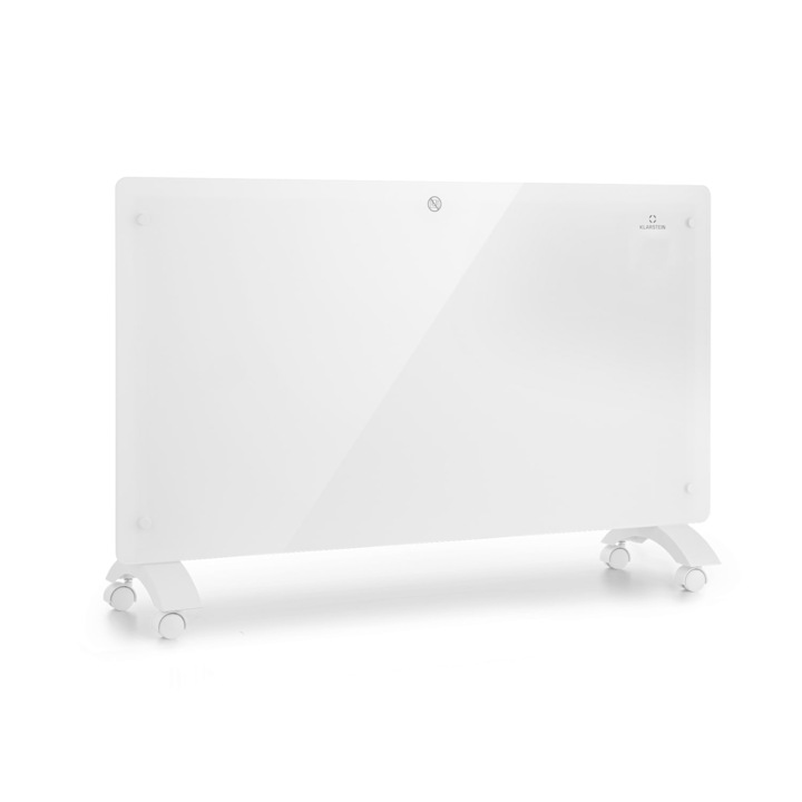Radiator cu convector Klarstein Bansin Crystal Smart 2500W, 5-50C, control prin aplicație, sticlă călită, 85x46.5x8cm