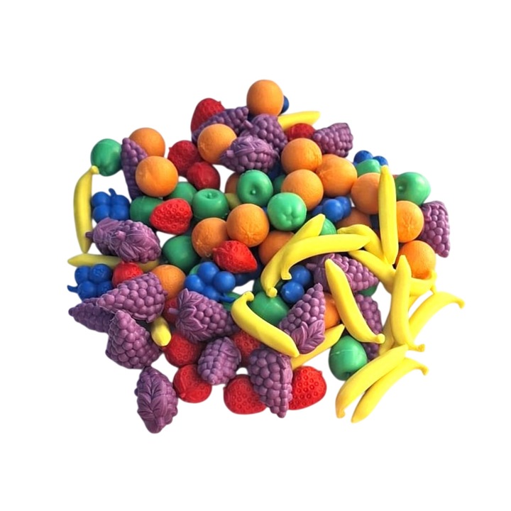 Joc educativ de sortat si numarat fructe, 108 piese