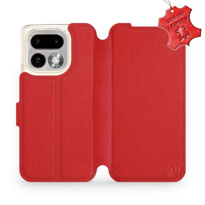 Калъф, Mobiwear - Leather - L_RDS за Realme 16 Pro 5G, Червено