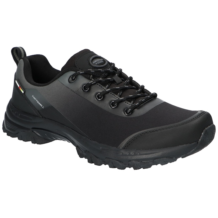Pantofi trekking Barbati American Club WT280, Softshell cu Memory Foam System, usori, confortabili, Negru/Gri