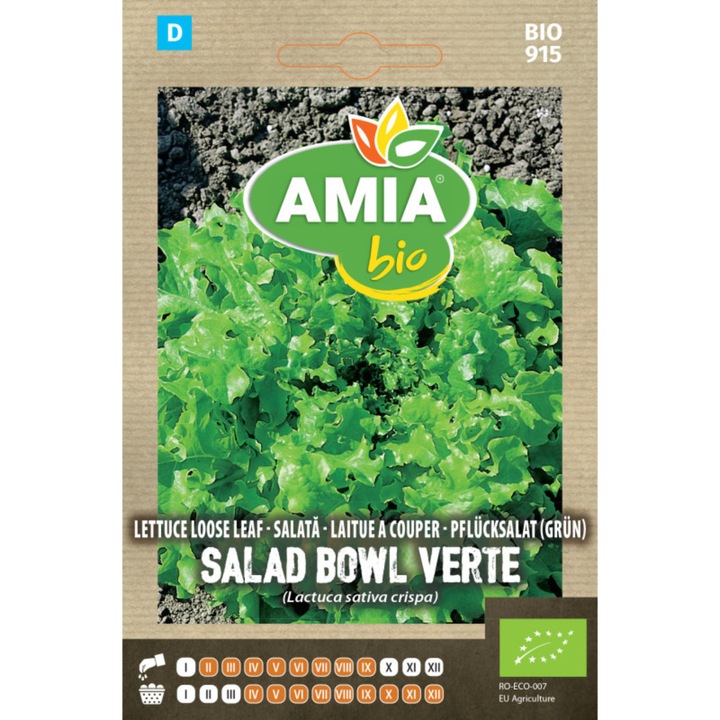 Seminte bio de salata Amia Verte Salad Bowl, 1 g
