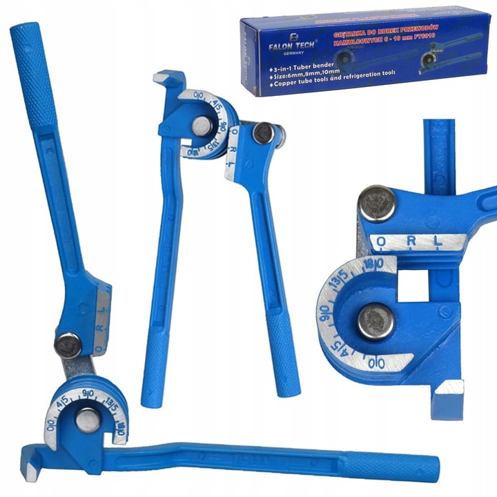 Cleste pentru indoit ruri de cupru 6-10mm, Falon-Tech, 3 in 1, 180 grade