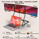 Monitor Portabil Triplu Extensibil pentru Laptop 15.6inch, Full HD IPS, QOVA®, Extender Ecran cu 3 Monitoare 1080P, Conectare USB-C si HDMI, 60Hz, 300 Nits, Compatibil Windows/Mac/Linux, Stand Reglabil, Plug & Play, Afisaj 16:9, Laptopuri 11-18inch