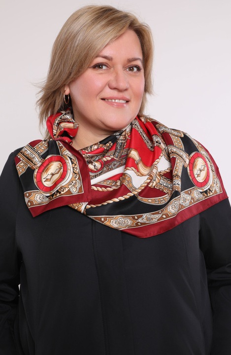 Шал с червен и златен десен UNI