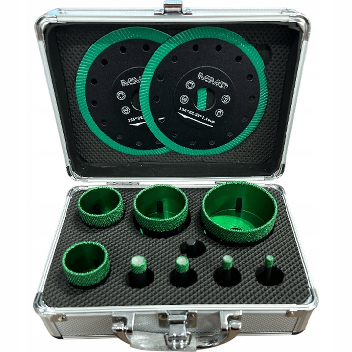 Set de carote MMD O6-68 mm + 2 discuri O125 mm + Adaptor + Waliza