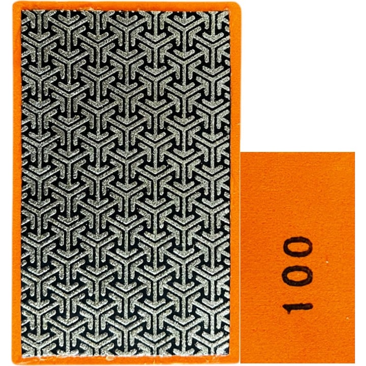 Cub diamentat de lustruire MMD 90x55mm gradare 100 pentru slefuire si polizare, portocalie