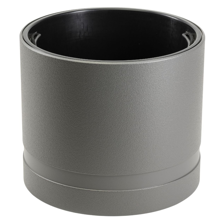 Ghiveci Gradina, HowHomely, LUNA WALEC, Material 100% Reciclat, Forma Cilindrica Cu Banda Decorativa, Rezistent La Inget Pana La -40C, Include Insertie Detasabila Cu Sfoara, Ideal Pentru Terasa Si Balcon, 43.5 cm, Antracit