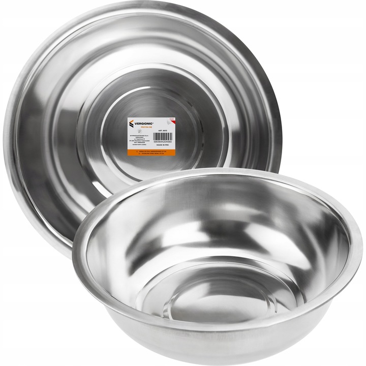 Bol din inox Vergionic, 27 cm, 3L, multifunctional, argintiu