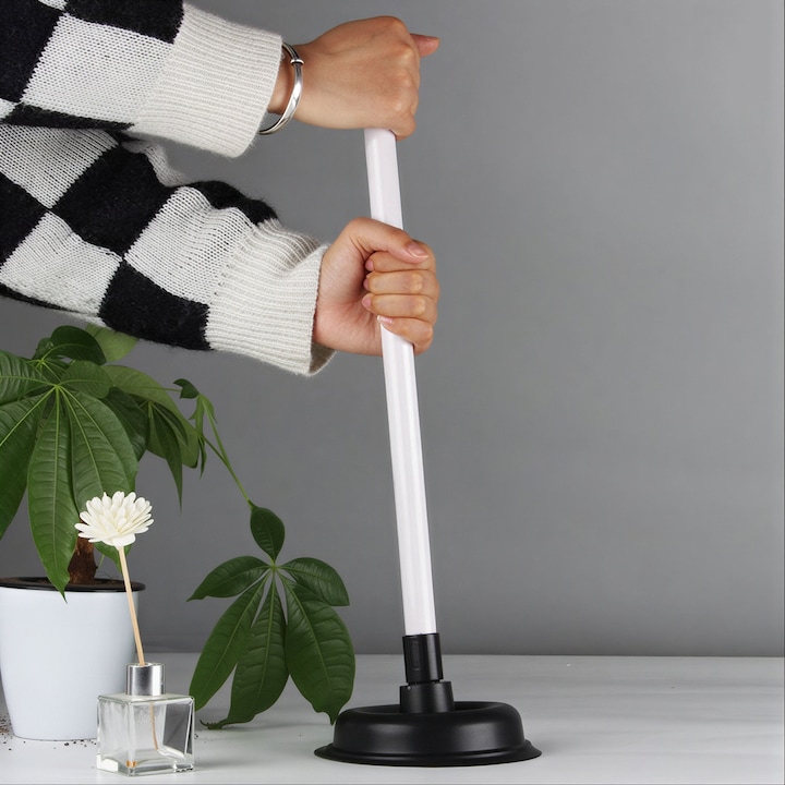 Pompa De Desfundat Manuala, 45 Cm, Din Cauciuc, Pentru Chiuveta Si Baie, Desfundare Rapida, Instalatii Sanitare, Uz Casnic, Rezistenta, AdCos