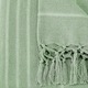 Cuvertura Pat, Atmosphera, Anjali, Din Bumbac Natural Cu Textura In Dungi Subtile Si Ciucuri Decorativi, Material Moale Si Placut La Atingere, Stil Relaxat Si Confortabil, 160x220 Cm, Verde