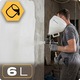 Пневматичен пистолет за пръскане на мазилка и боядисване на стени, 6 L, 3 включени дюзи 4, 6, 8 мм, ¼" въздушни конектори, монтажен пръстен