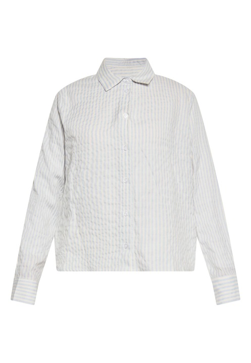 Bluza dama CALEY, stil vintage, confortabila, albastra, bumbac, L INTL