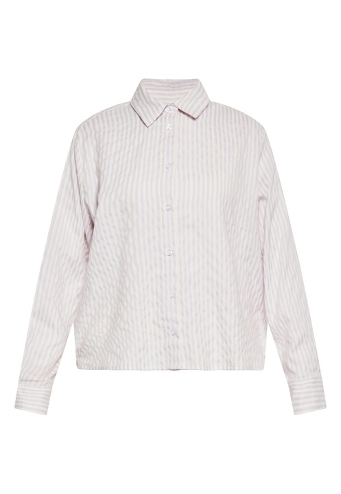 Camasa dama CALEY, stil vintage, confortabila, violet, bumbac, XS INTL