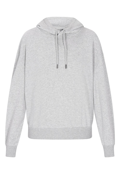 Hanorac dama, CALEY, croiala lejera, gluga cu snur, gri, bumbac/poliester, XS INTL