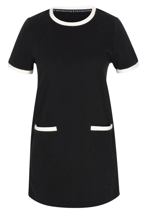 Rochie CALEY, decolteu rotund, negru, bumbac/poliester, M INTL