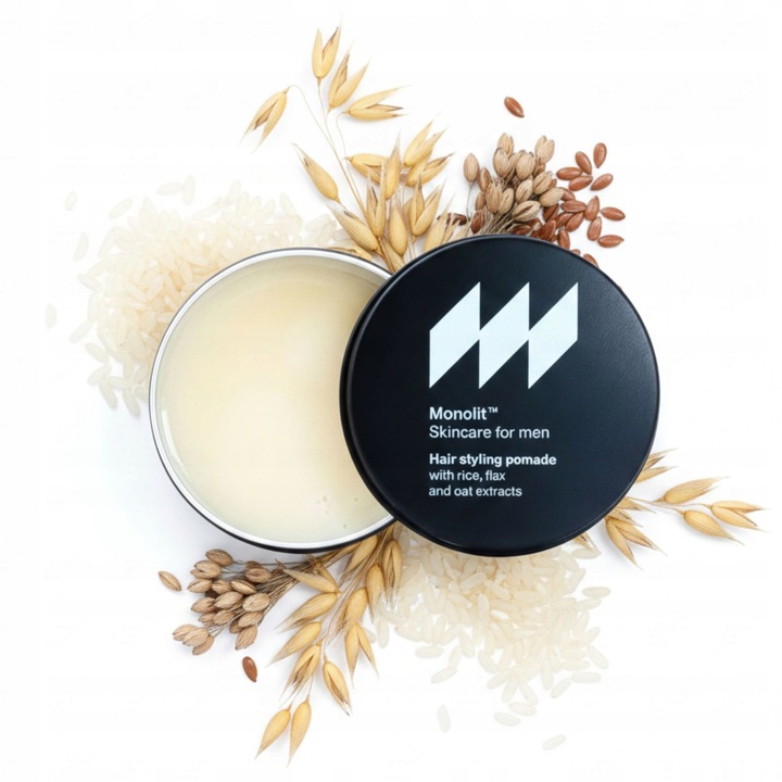 Pomada Pentru Par Barbati, Monolit, Fixare Puternica Si Modelare Flexibila, Finisaj Natural Fara Efect De Incarcare, 55 g