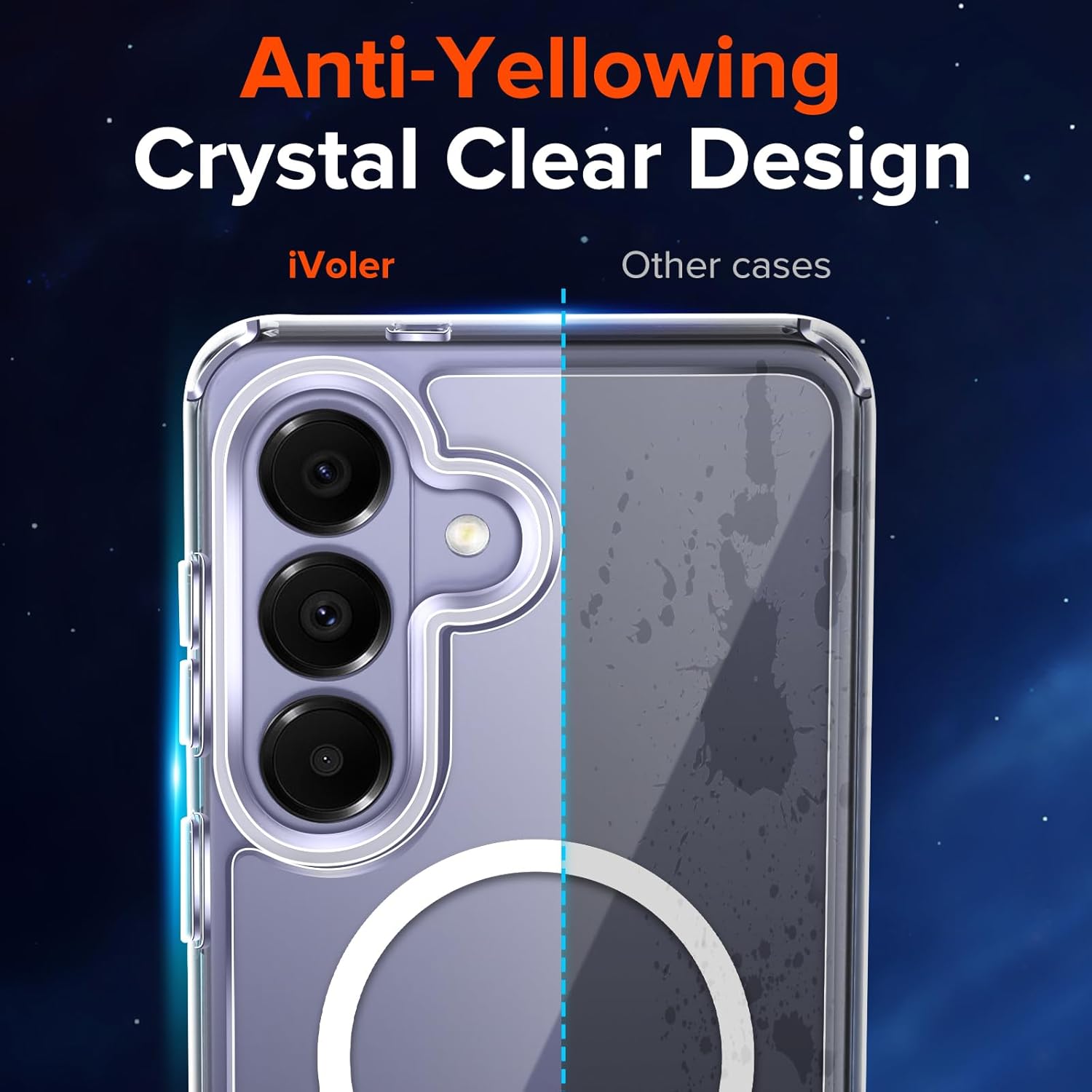 Husa pentru Samsung Galaxy S26, Joyshell compatibil cu MagSafe, Antisoc, Wireless Charging, Transparent