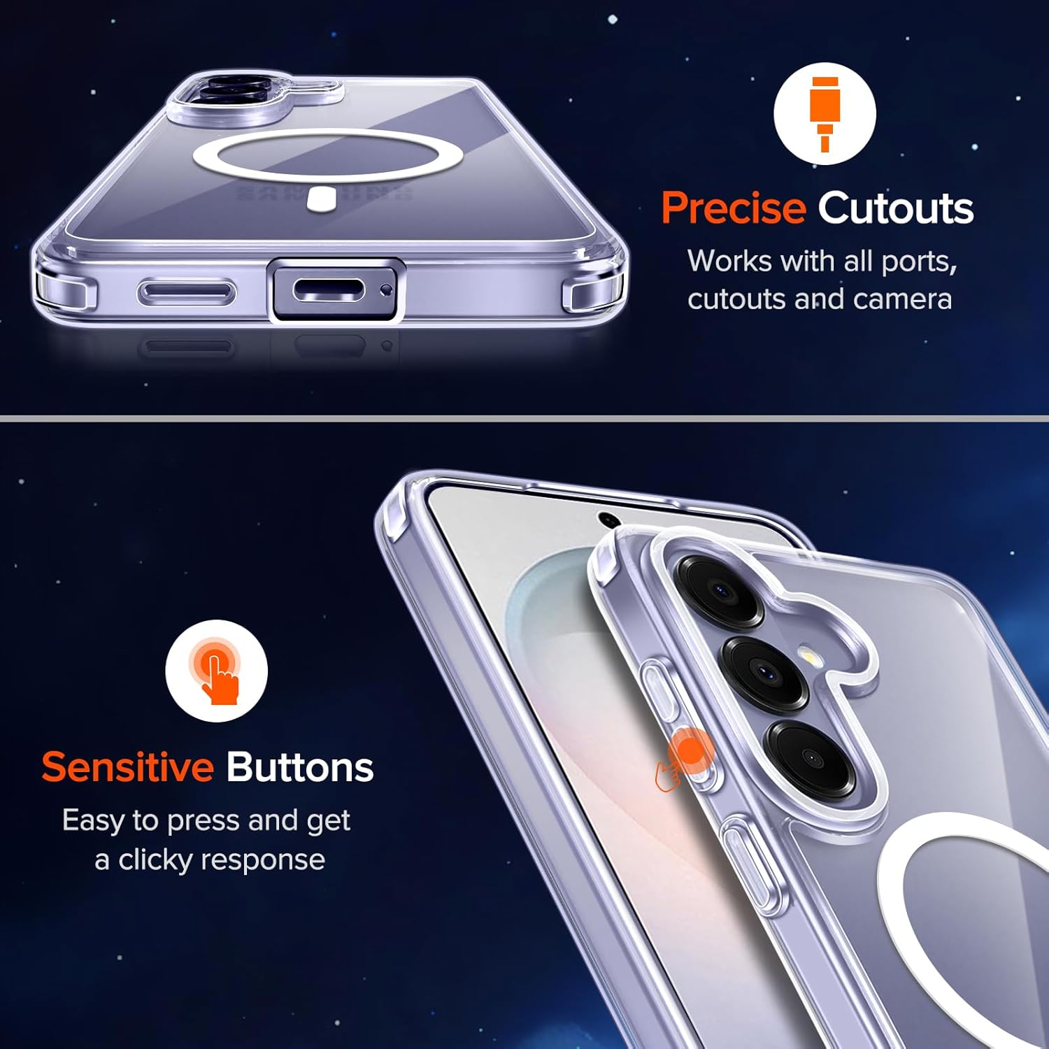 Husa pentru Samsung Galaxy S26, Joyshell compatibil cu MagSafe, Antisoc, Wireless Charging, Transparent
