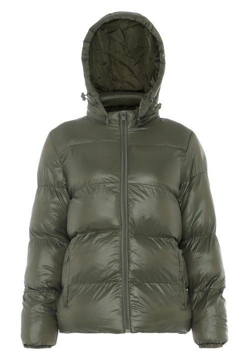 Geaca de dama, CALEY, gluga detasabila, verde, nylon, 2XL INTL