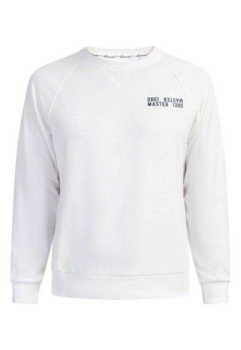 Hanorac barbati CALEY, alb, bumbac, maneci raglan, 2XL INTL