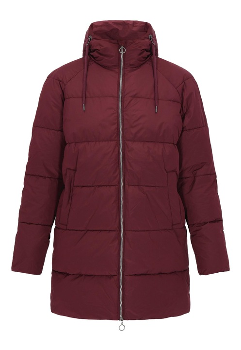 Palton dama, CALEY, fabricat din poliester, Rosu, S