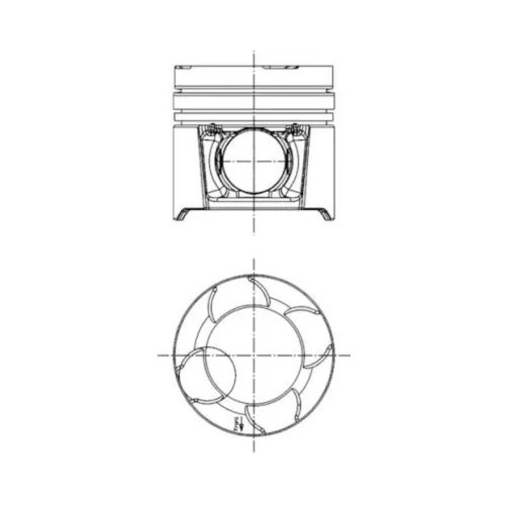 Dugattyú KOLBENSCHMIDT 97458600, MAN FOC/HOCL/LIONS CITY/NL/SL II/TGA/TGL I/TGM I, 6.9 dízel