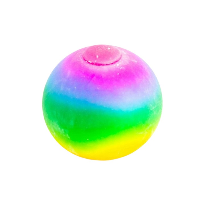 Minge antistres squishy, Midex, design curcubeu, silicon, 3 ani, multicolor