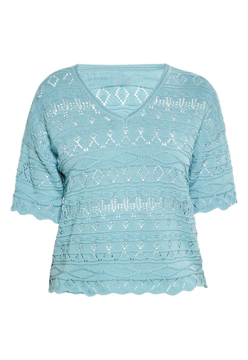 Pulover dama, CALEY, albastru, moale, S INTL