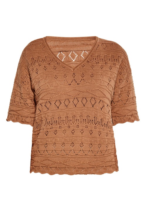 Pulover dama, CALEY, maro, moale, S INTL