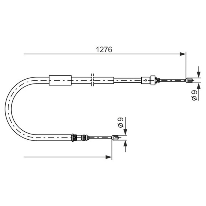 Kábel, rögzítőfék 1987477938 Renault Modus / Modus