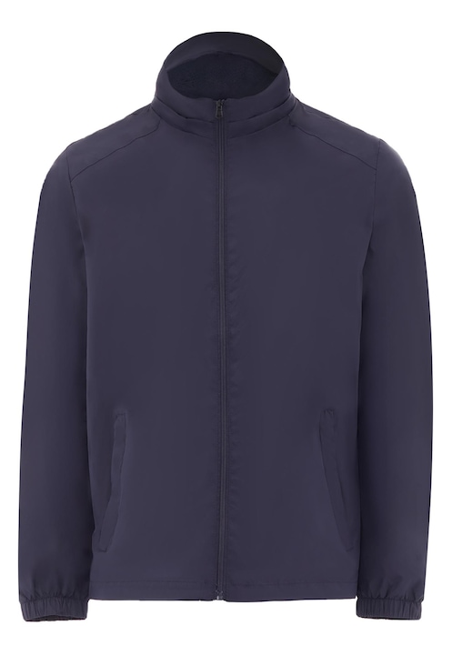 Geaca barbati CALEY, guler inalt, fermoar, poliester, Bleumarin, M