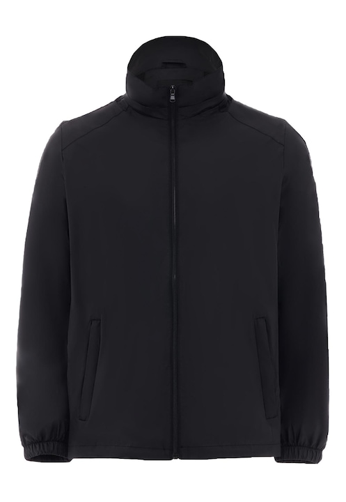 Geaca barbati CALEY, guler inalt, fermoar, poliester, Negru, M