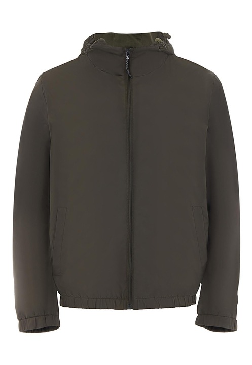 Geaca barbati, CALEY, fermoar, gluga ajustabila, poliester, Verde, M