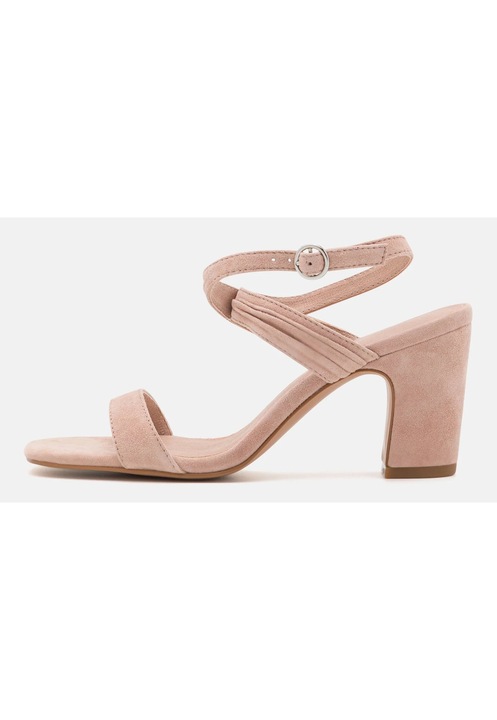 Sandale dama, Anna Field, piele intoarsa, roz pudrat, Roz pudrat