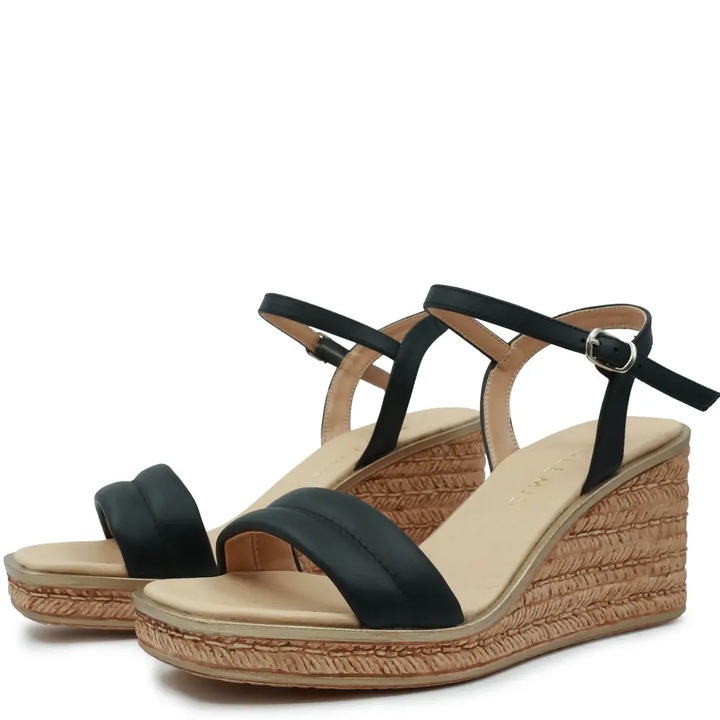 Sandale dama, Glemis, f-6.8, Piele naturala, Negru