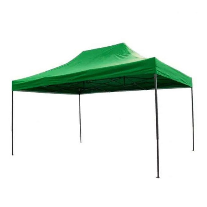 Cort tip pavilion metalic pentru gradina, impermeabil 3×4.5 metri, verde