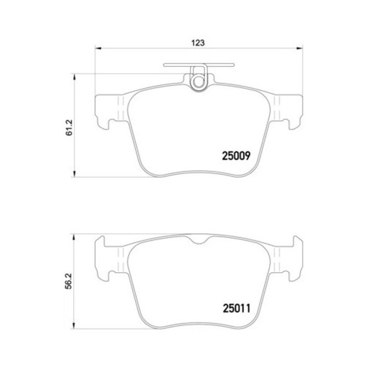 Set Placute Frana P85124E Audi A3/Q3 Audi (Faw) Q2L Seat Tarraco Skoda Superb 3 Vw Arteon/Arteon Shooting Brake/Golf 7