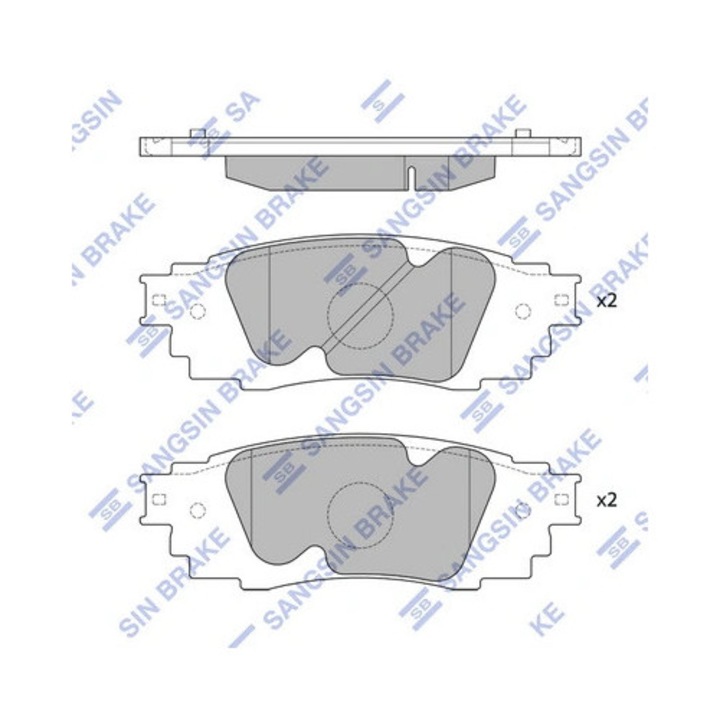 Hi-Q SP4091 Fékbetét Készlet, Lexus, Toyota és Volvo kompatibilis, 2 darab