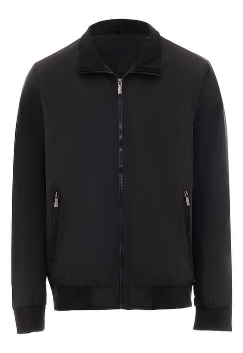 Geaca bomber barbati, CALEY, neagra, material rezistent la apa si vant, XL INTL