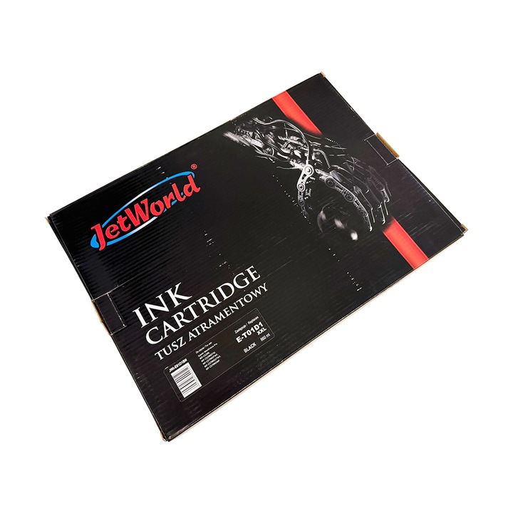 JetWorld tintapatron, fekete, XXL, 50K, JWI-E01D1BN, EPSON WF-C579, T01D1