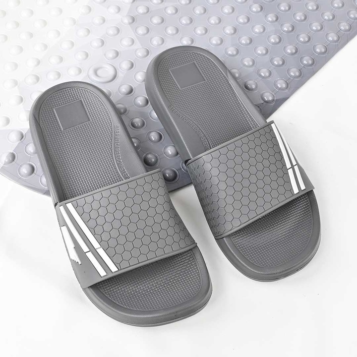 Papuci de casa Barbati, Din PVC, PB2031, Gri