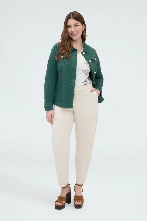 Fiorella Rubino, Jacheta-camasa cu buzunare pe piept, Verde