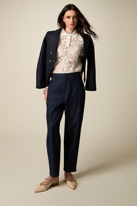 Oltre, Blugi baggy cu paiete, Bleumarin