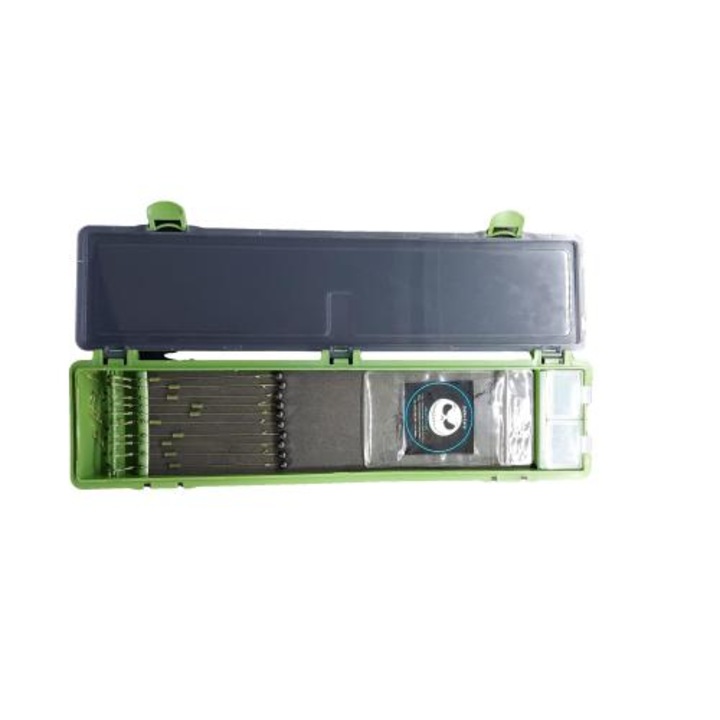 Set penar cu 10 riguri pentru pescuit, 10cm, cu fir de păr, multicolor