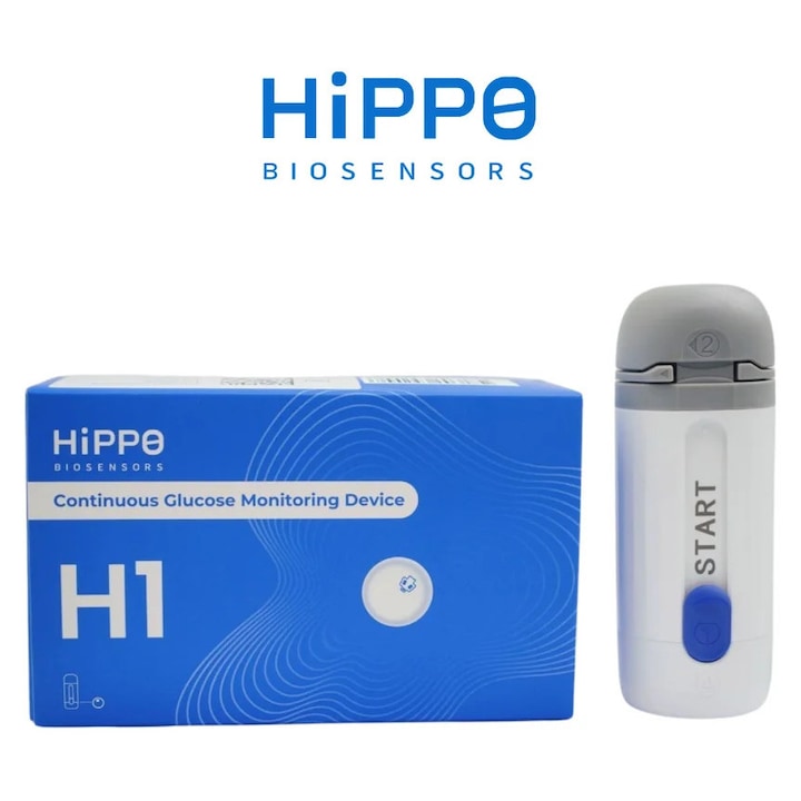 Dispozitiv de monitorizare continua a glicemiei Hippo H1, impermeabil, pentru uz casnic, set utilizare 14 zile