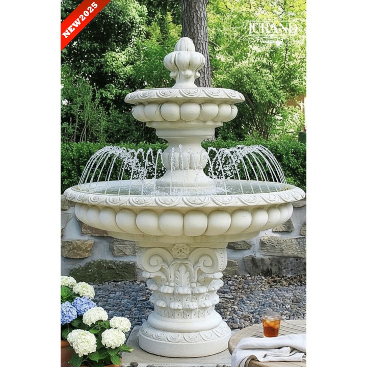 Fantana arteziana de Greceasca Fiore de exterior si interior, de gradina/ terase/ piscine/ restaurante, Iluminare LED, pompa apa