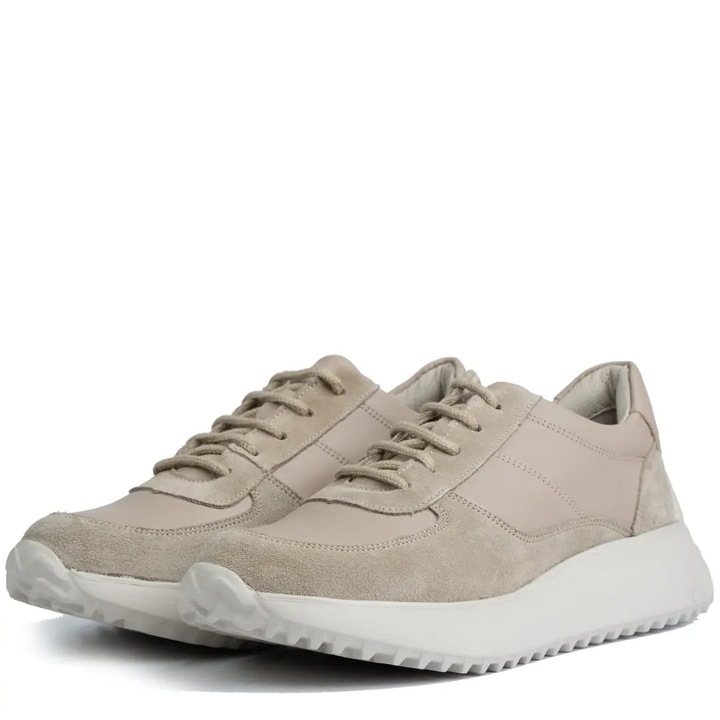 Pantofi dama, Glemis, f-5.24, Piele naturala, Bej