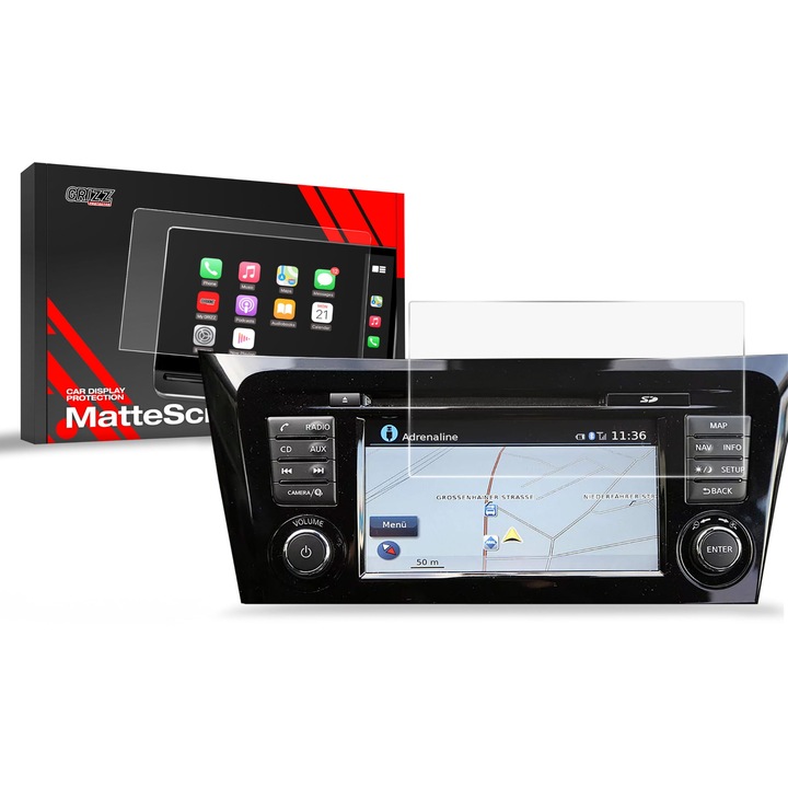 Folie de protectie mata, Grizzprotector - Cardisplay Matte Pentru Qashqai 2 (2013-2021)